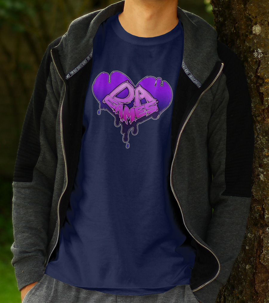 DAValentine Heart Drip Design DA Games Will Ryans Store T-Shirt