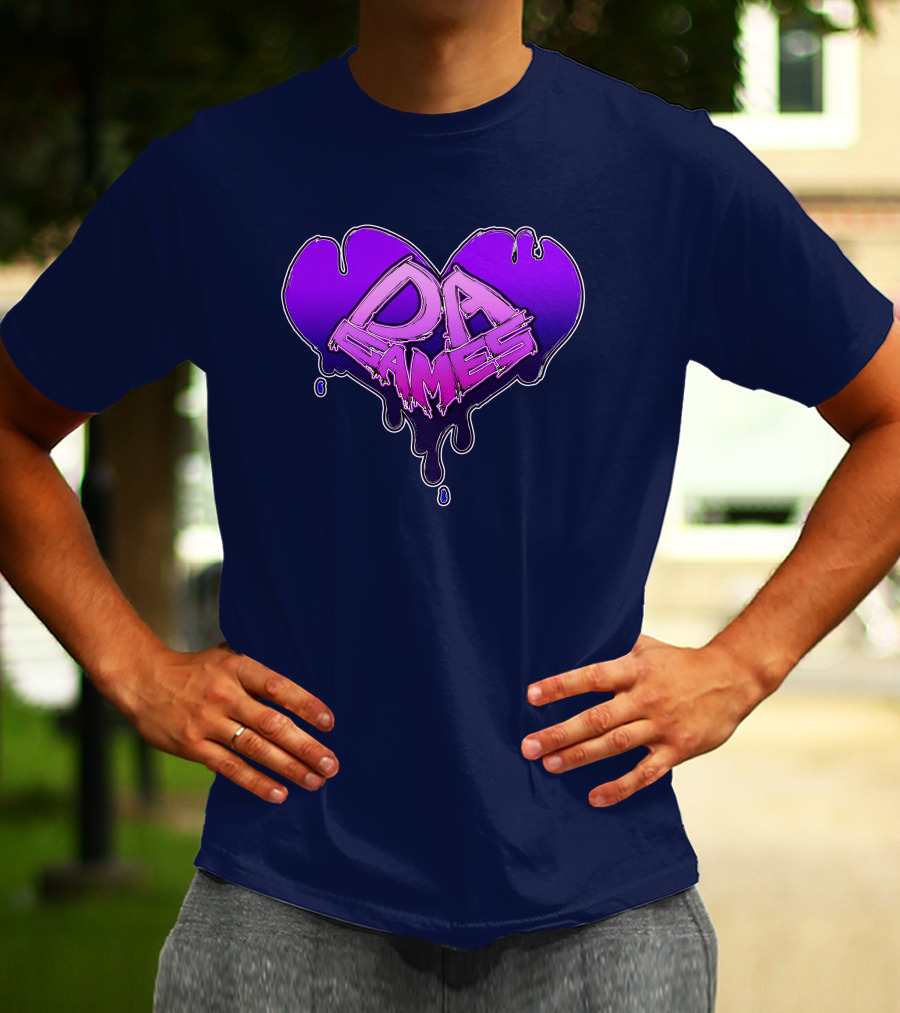 DAValentine Heart Drip Design DA Games Will Ryans Store T-Shirt