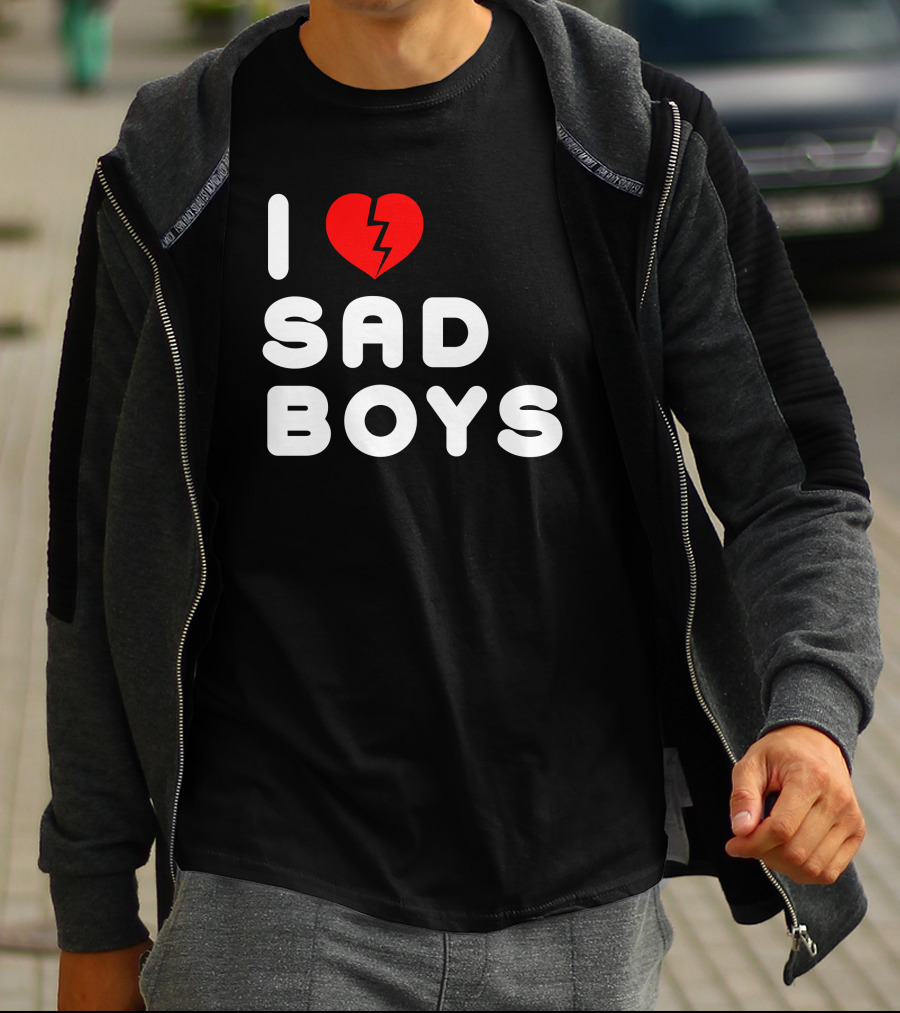 I Heart Sad Boys Broken Heart T-Shirt