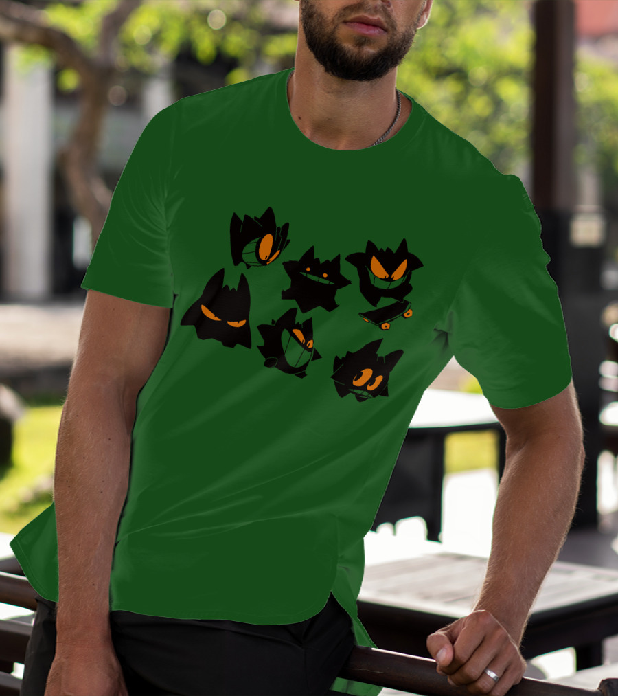 More Gengars 3Buddy And SNC Ghostly Faces Duo Skateboarding Collection T-Shirt