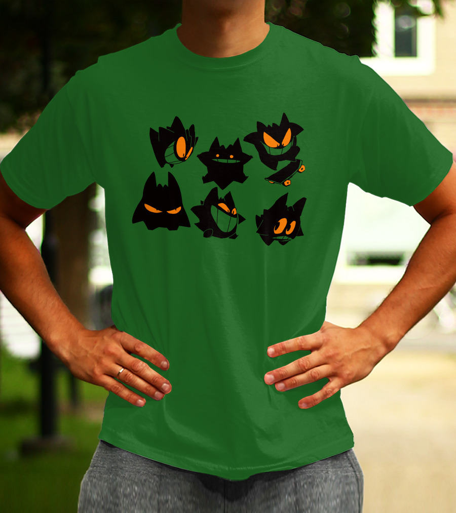 More Gengars 3Buddy And SNC Ghostly Faces Duo Skateboarding Collection T-Shirt
