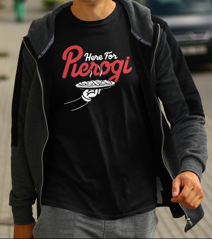 Here For The Pierogi Cleveland Clothing Co Store Plate Food T-Shirt