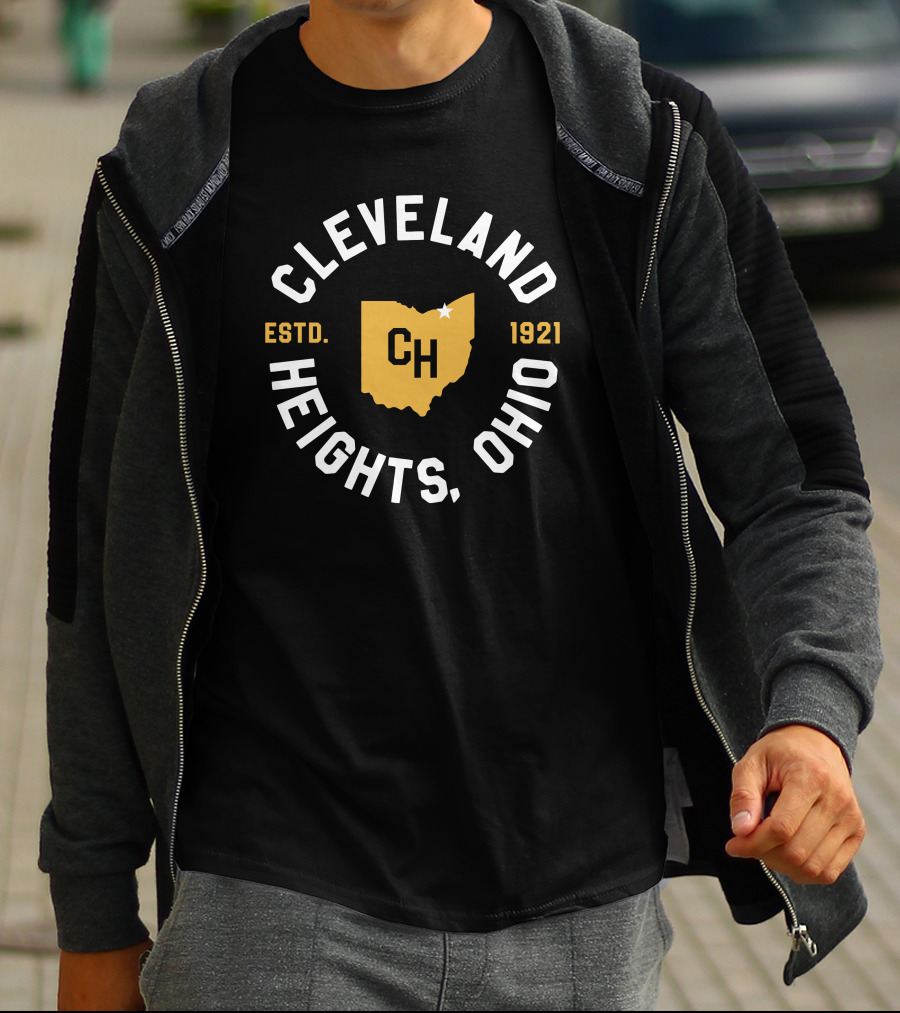Cleveland Heights Ohio Estd 1921 Cleveland Clothing Co Store CH Map T-Shirt