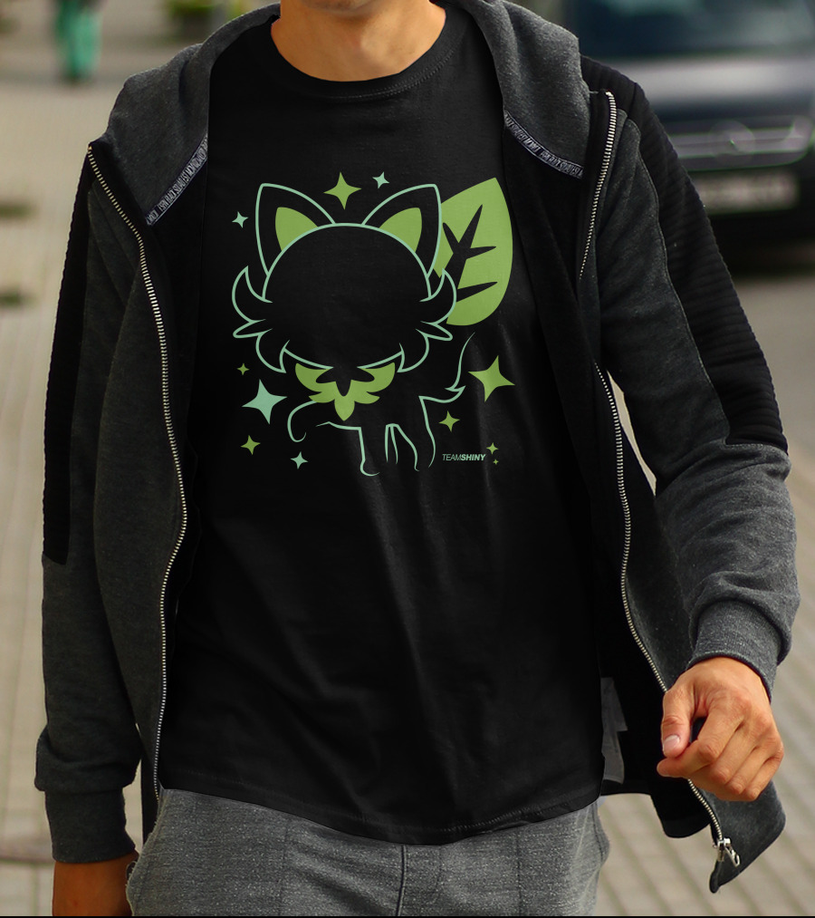 Merch Land Grass Cat Sprigatito Team Shiny Adrive Tk Leaf Stars T-Shirt