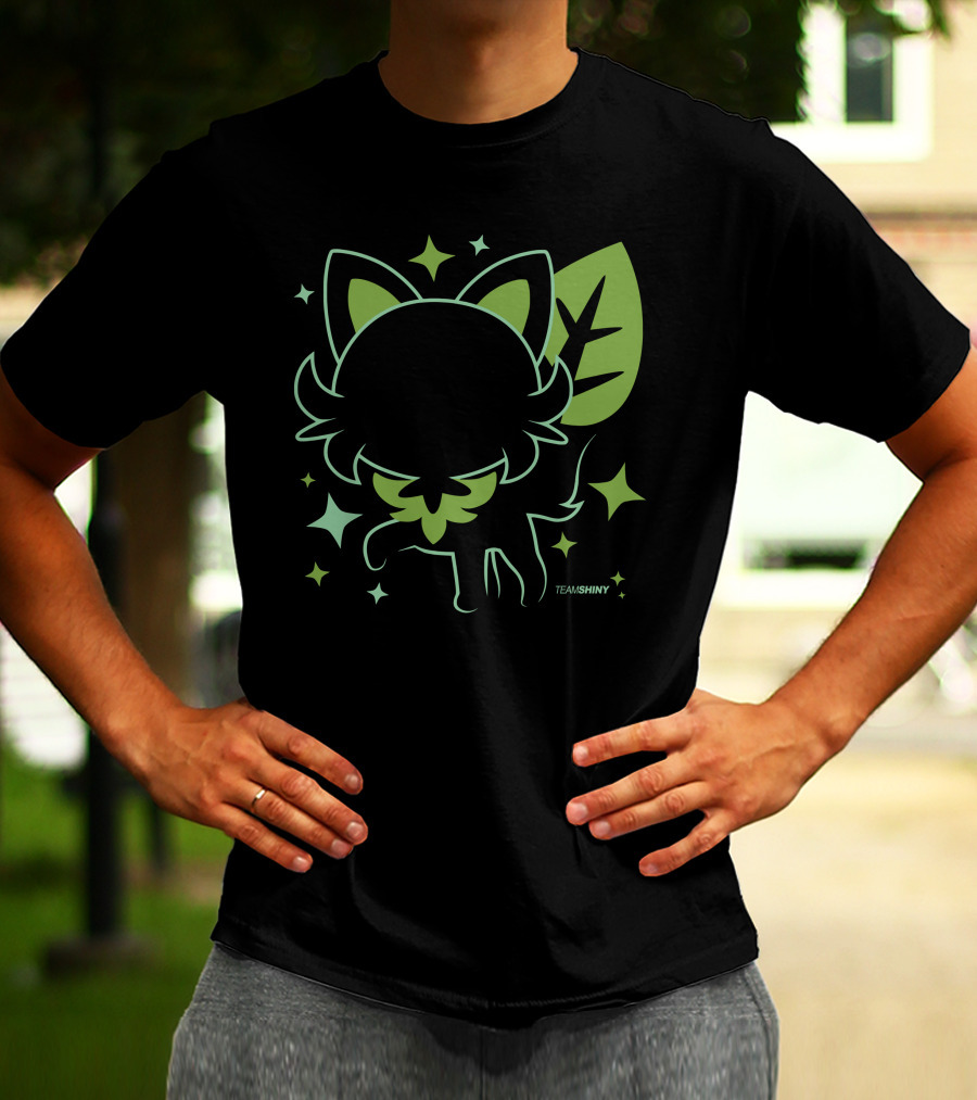 Merch Land Grass Cat Sprigatito Team Shiny Adrive Tk Leaf Stars T-Shirt