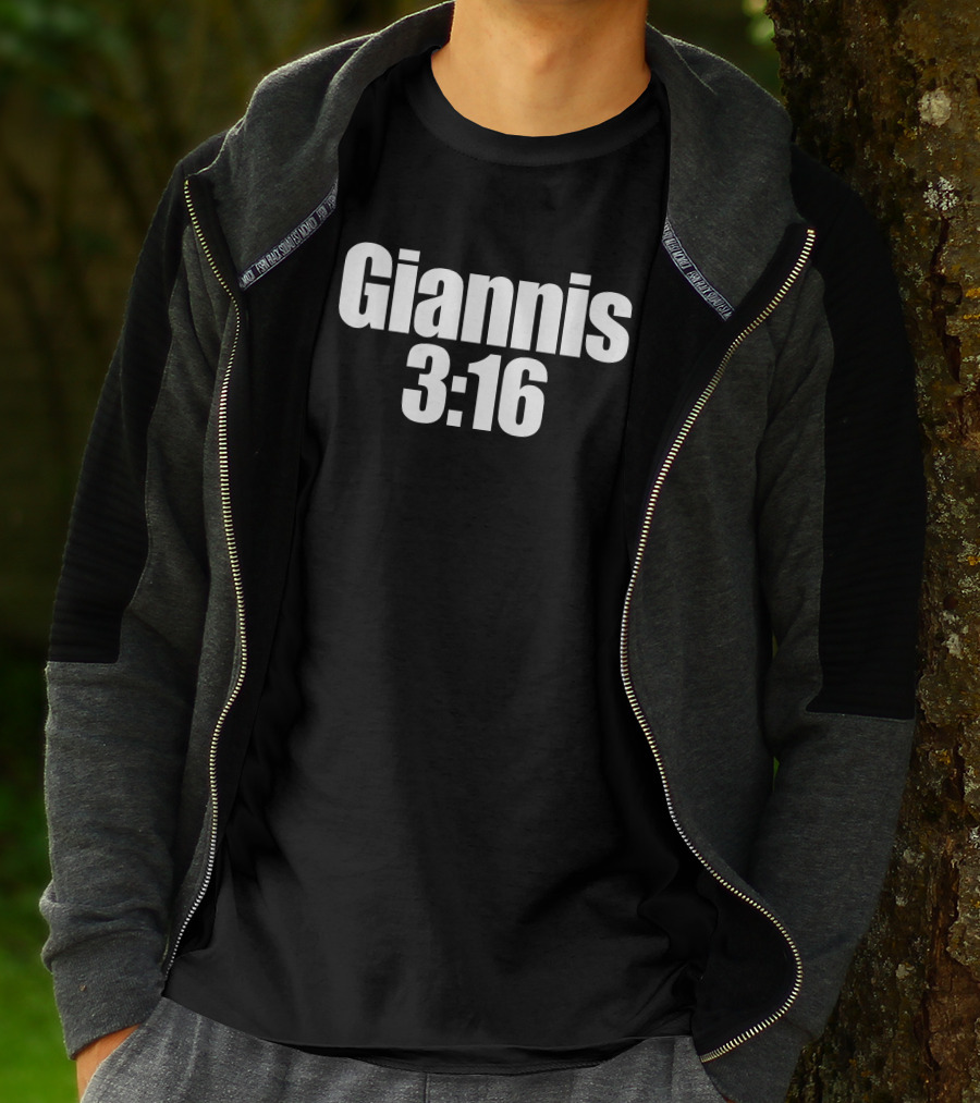 Giannis Antetokounmpo Giannis 3 16 Steve Austin BSR T-Shirt