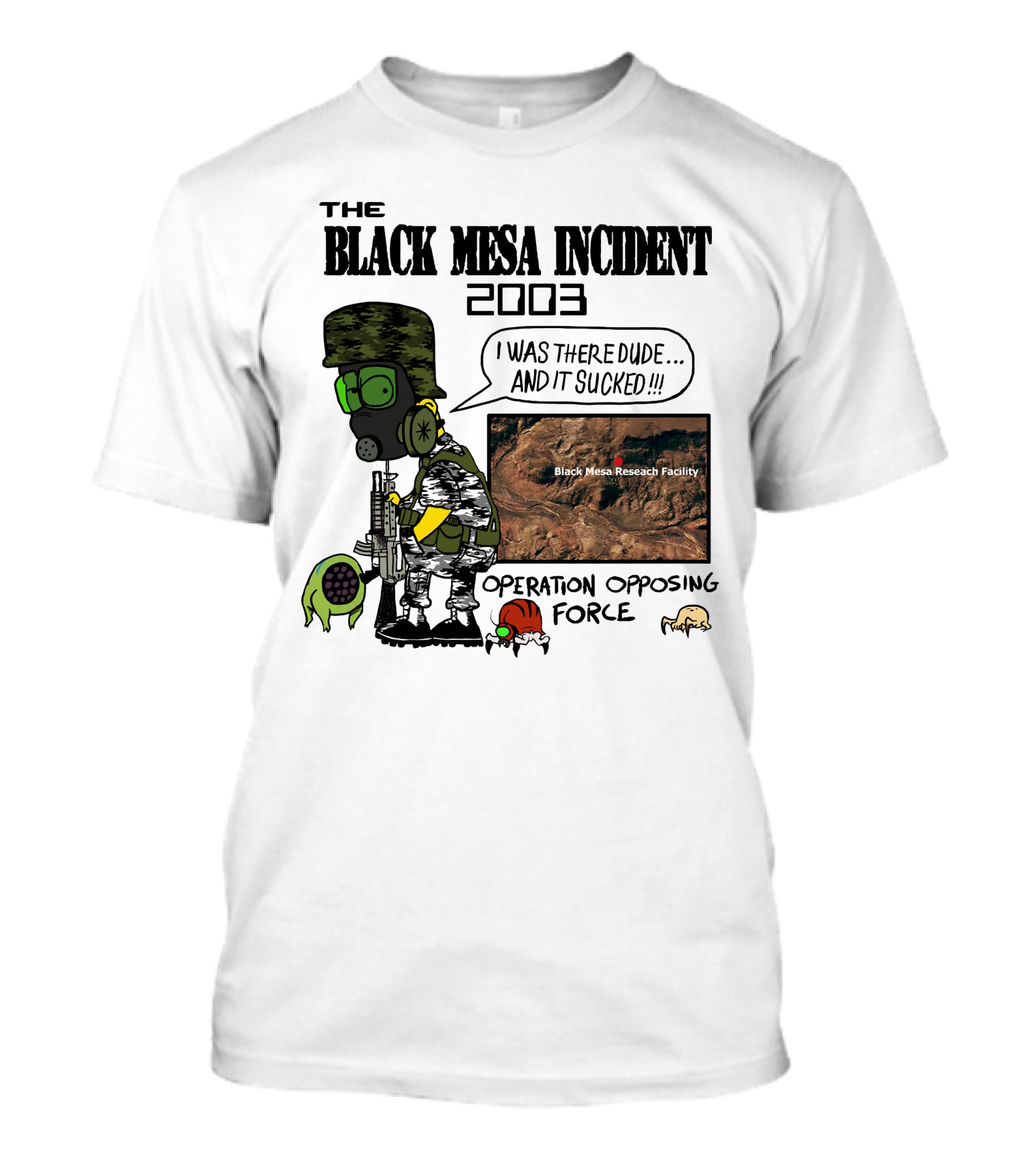 The Black Mesa Incident 2003 Operation Opposing Force Bootleg Bart Style Maurs T-Shirt