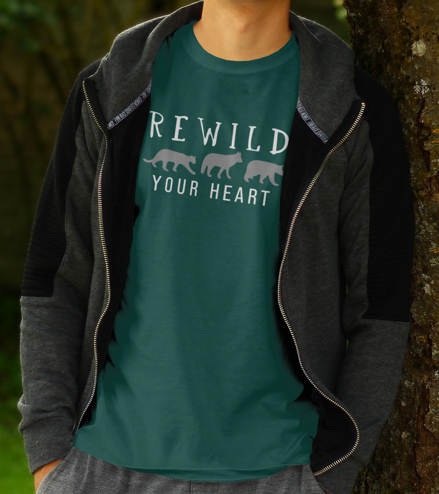 Wolf Conservation Center Store Nywolf Shop Rewild Your Heart Katie Hinde Wolves T-Shirt
