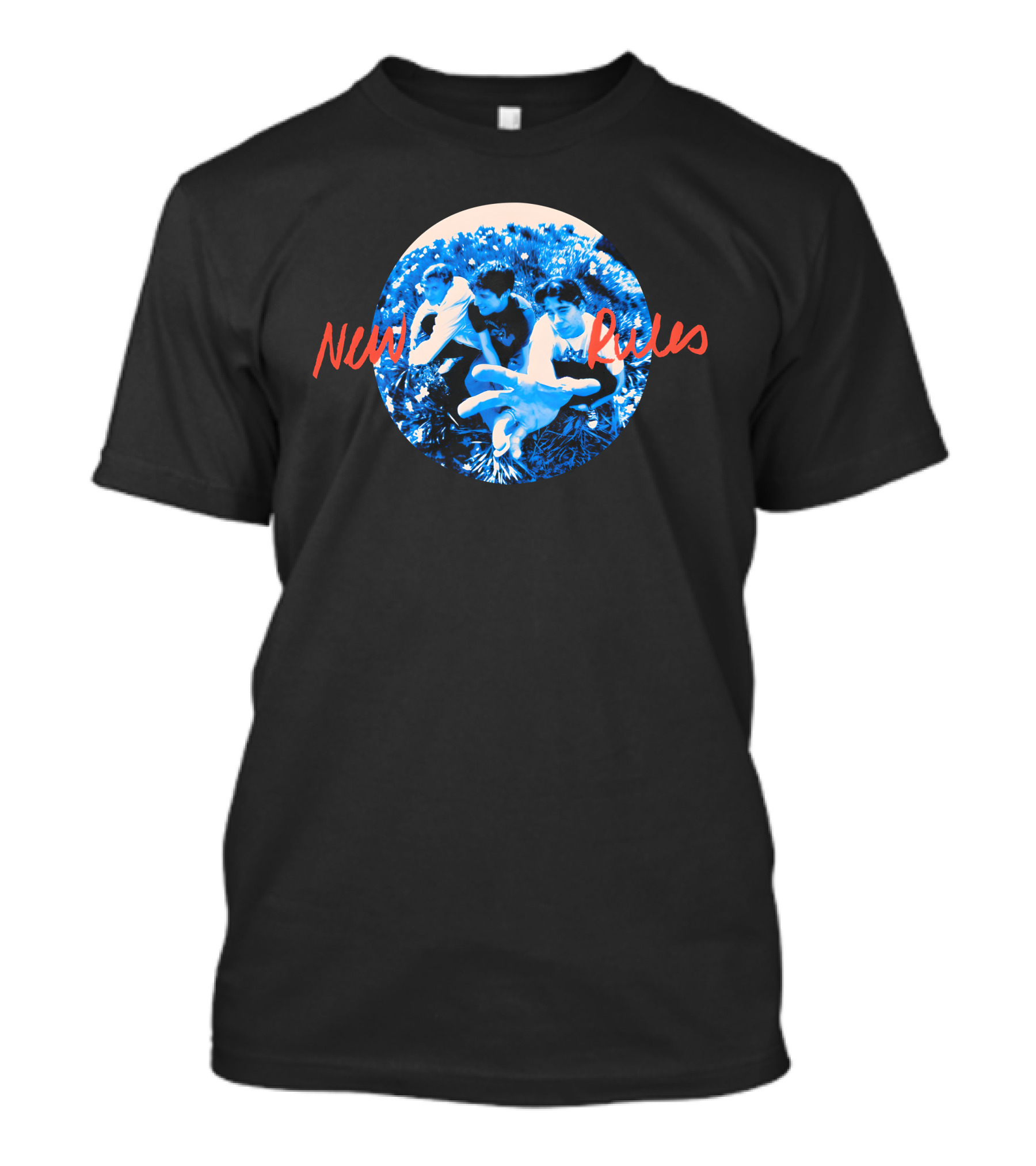 New Rules Band Blue-Tone Group Circle T-Shirt