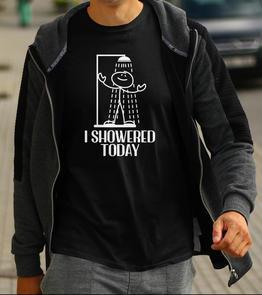I Showered Today Achievement Badge Humor T-Shirt