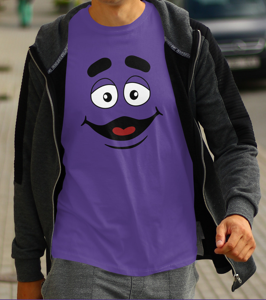 Grimace Smile Face McDonald's Character T-Shirt