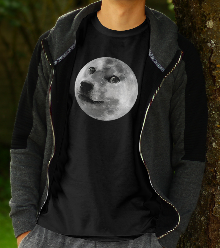 Doge Moon Meme Iconography To The Moon T-Shirt