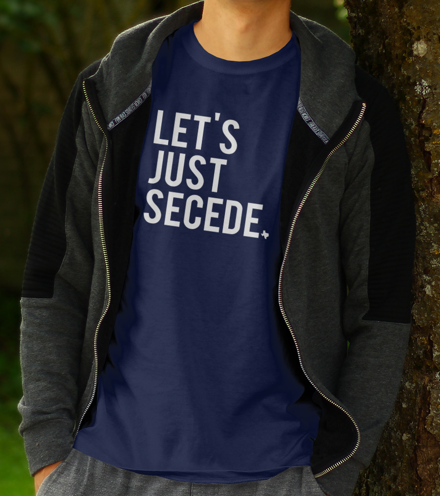 Let's Just Secede Texas State Outline T-Shirt