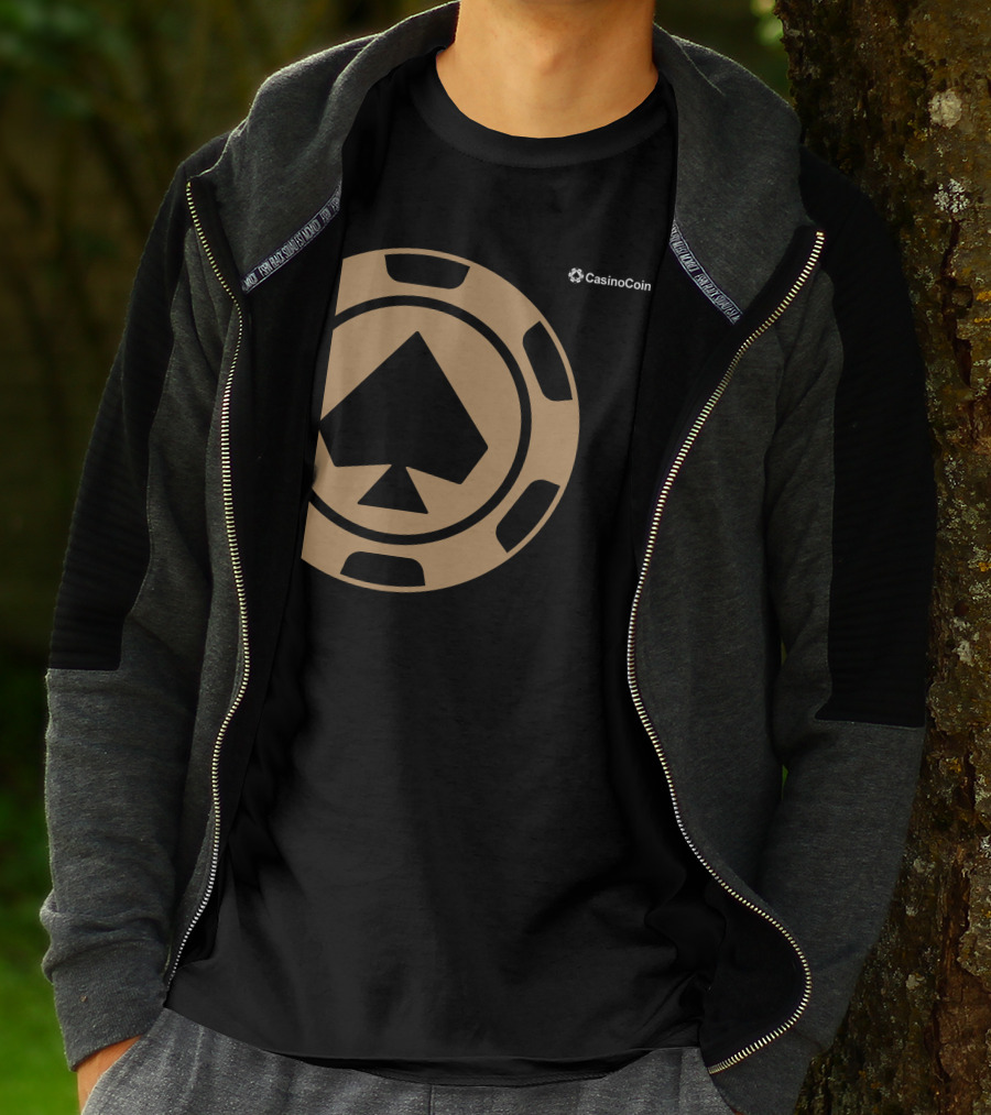 Casinocoin Gold Spade Chip T-Shirt
