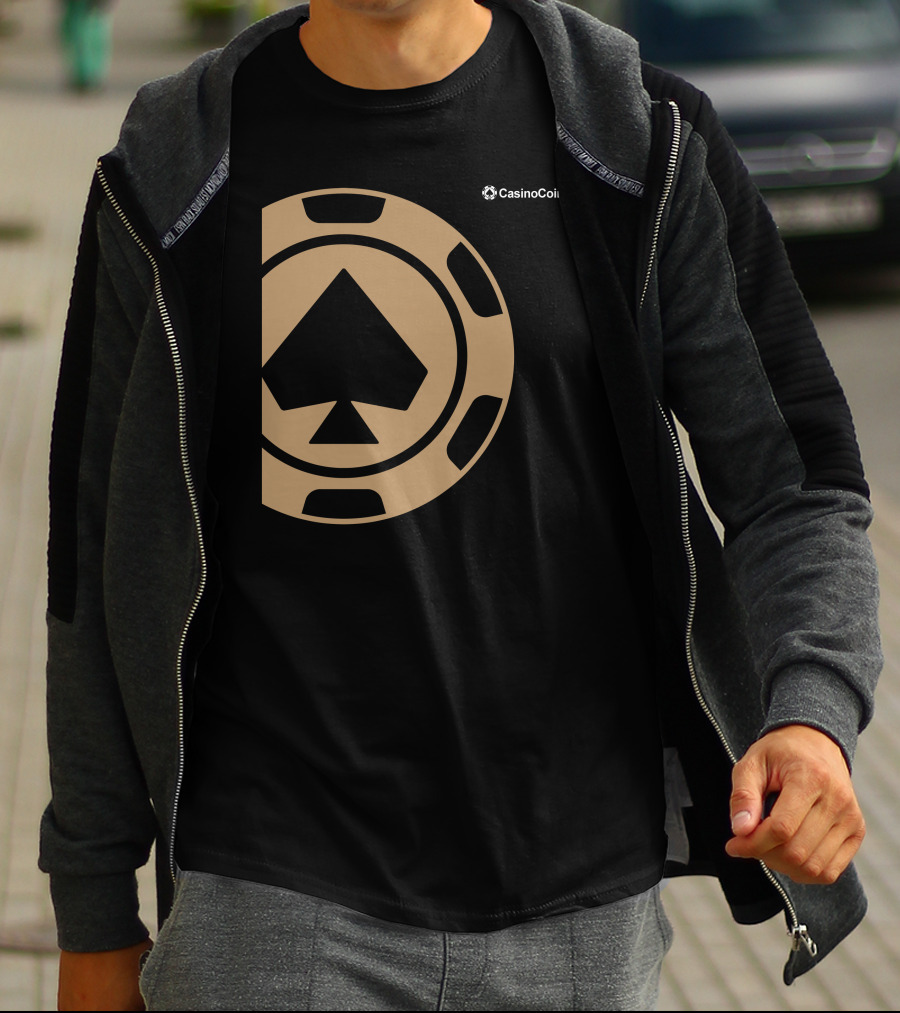 Casinocoin Gold Spade Chip T-Shirt