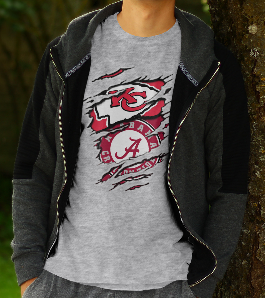 Alabama Crimson Tide And Kansas City Chiefs Fan T-Shirt