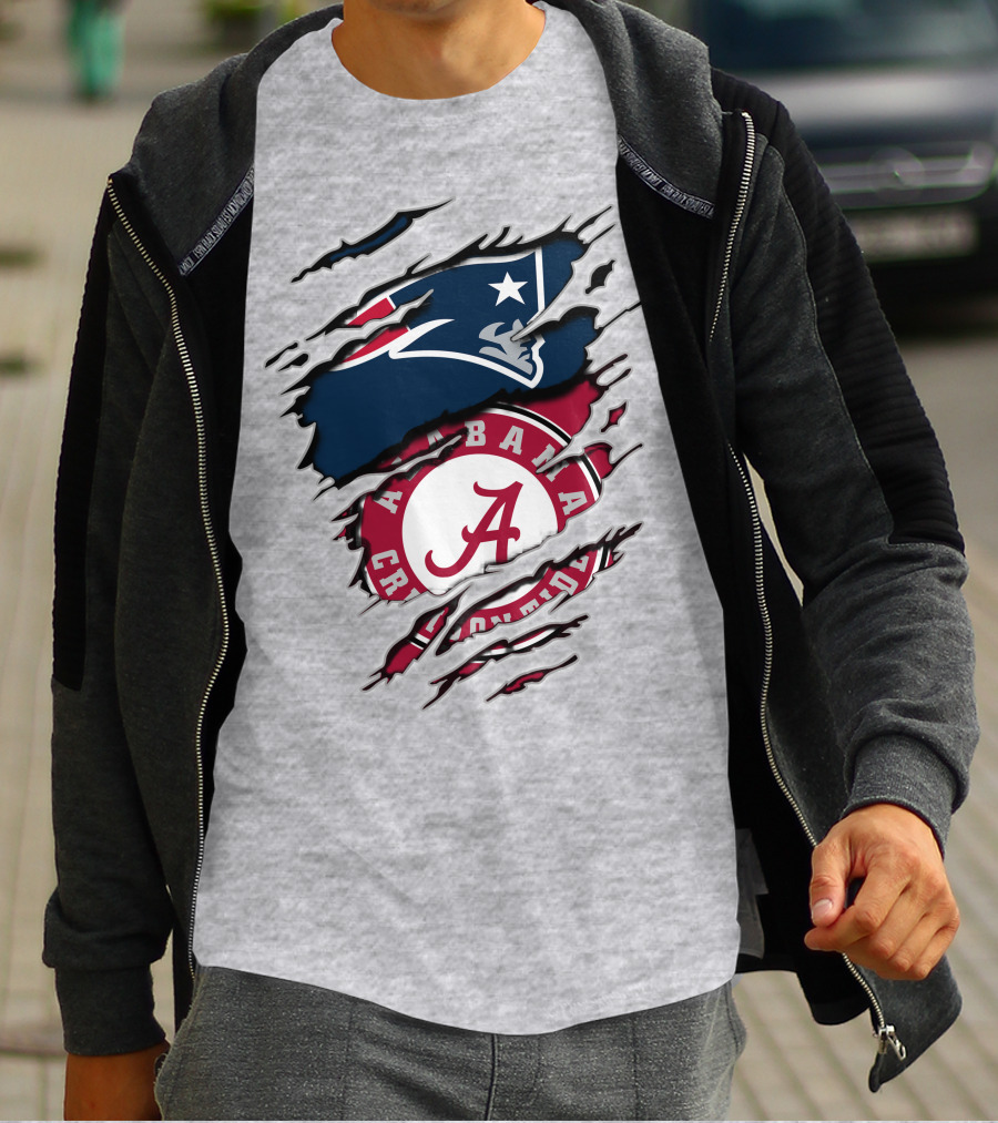 Alabama Crimson Tide Patriots Logo Mashup T-Shirt