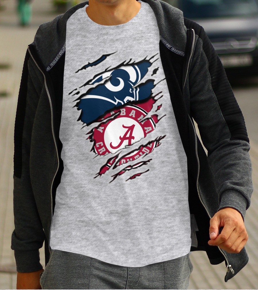 Alabama Crimson Tide La Rams Torn Claw T-Shirt