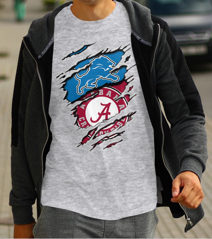 Detroit Lions Alabama Crimson Tide T-Shirt