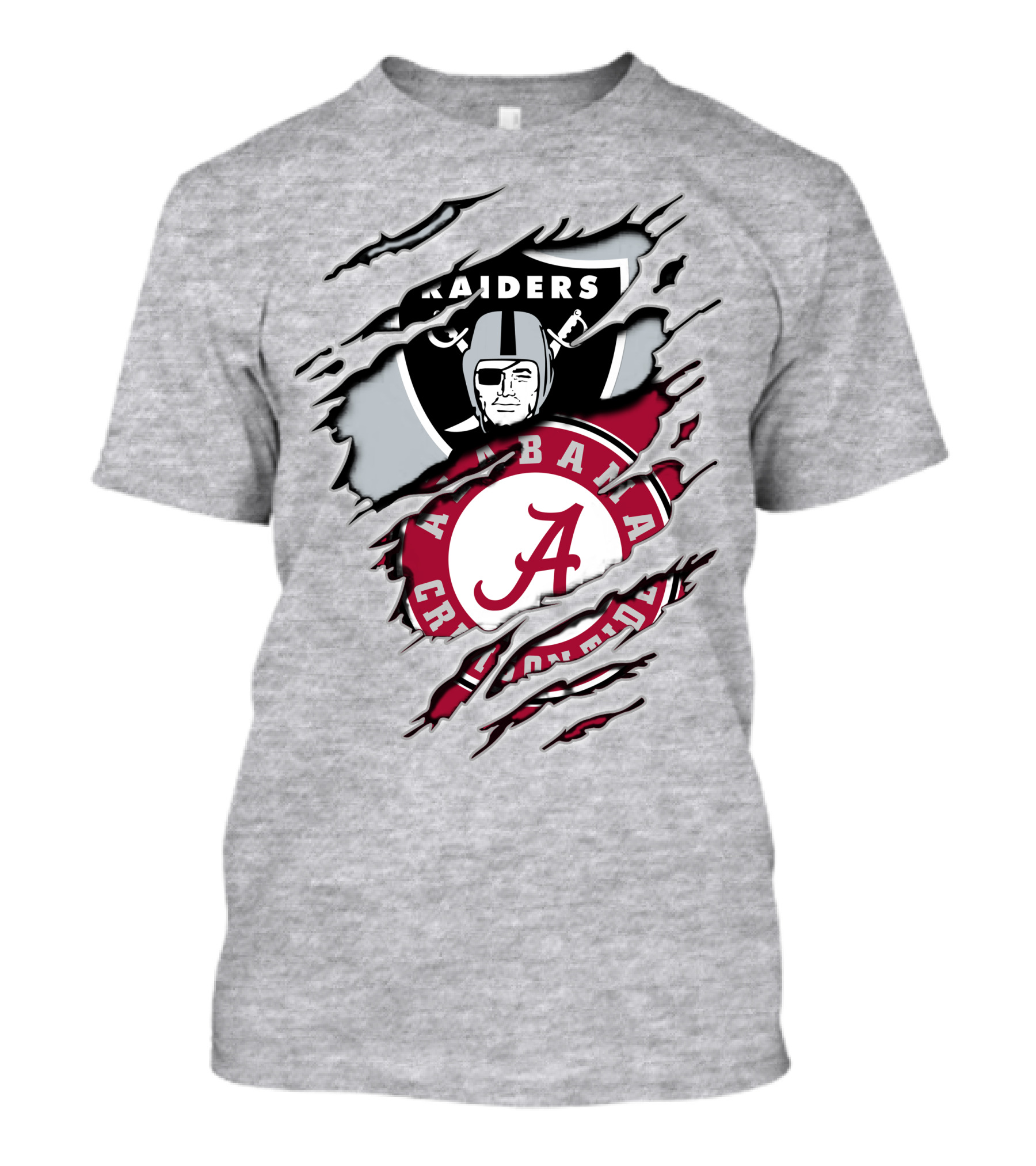 Alabama Crimson Tide Raiders Nfl Crossover T-Shirt