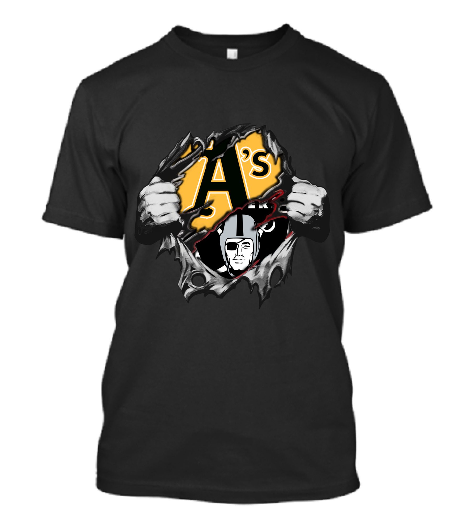 Oakland Raiders A's Dual Team Fan Mashup T-Shirt
