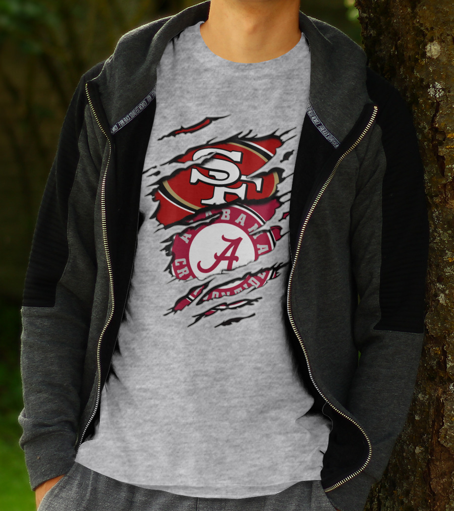 Alabama Crimson Tide San Francisco 49ers Fusion T-Shirt