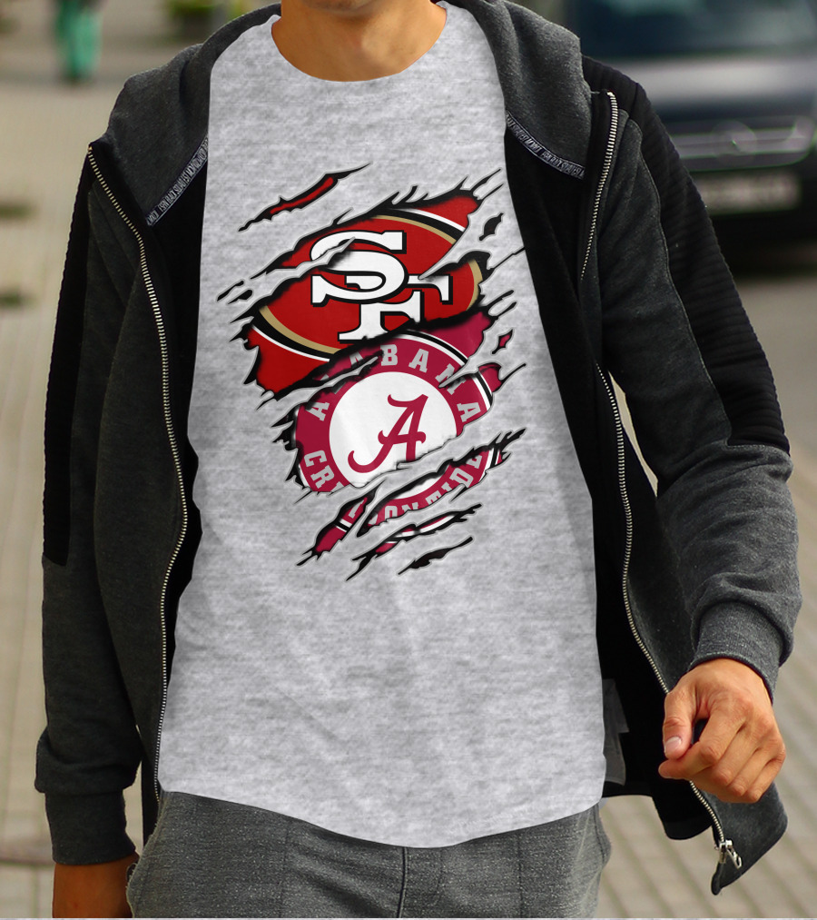 Alabama Crimson Tide San Francisco 49ers Fusion T-Shirt