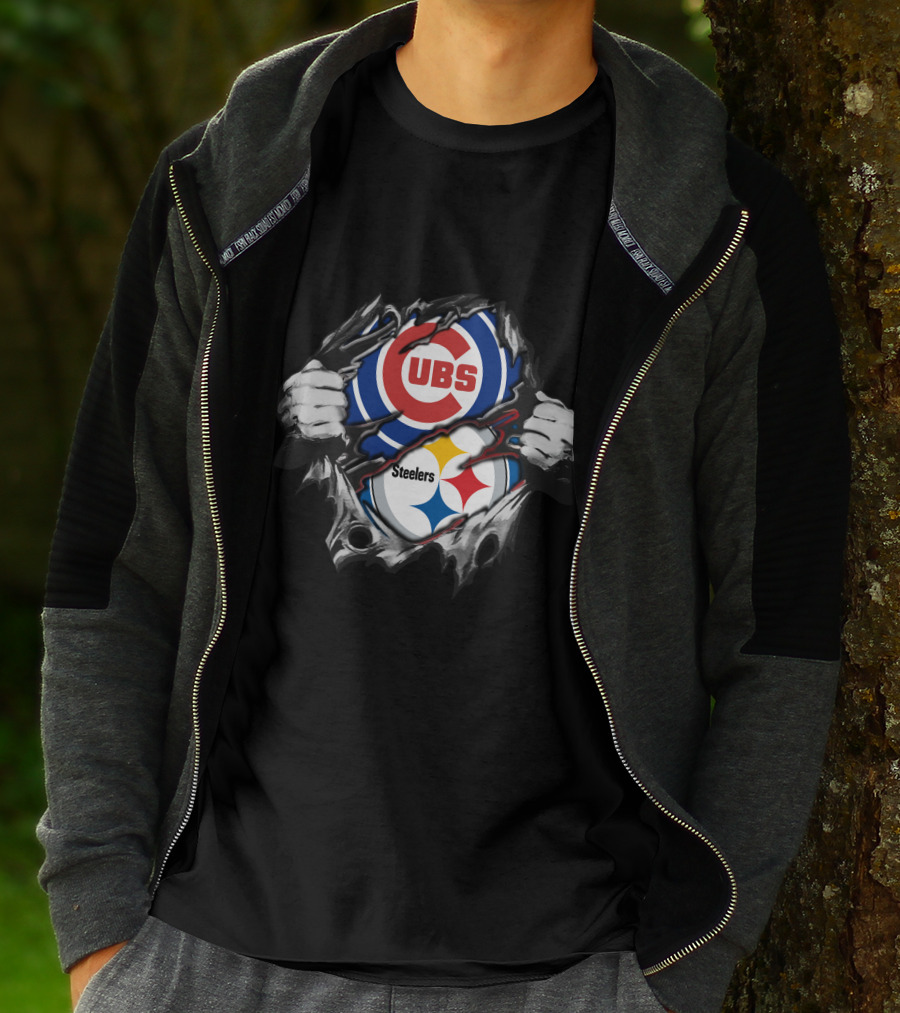 Steelers Cubs Logo Mashup T-Shirt