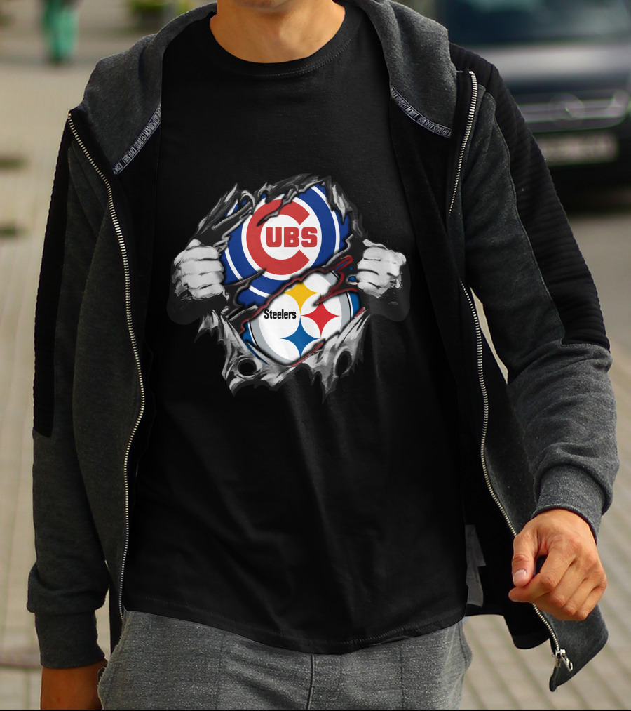 Steelers Cubs Logo Mashup T-Shirt