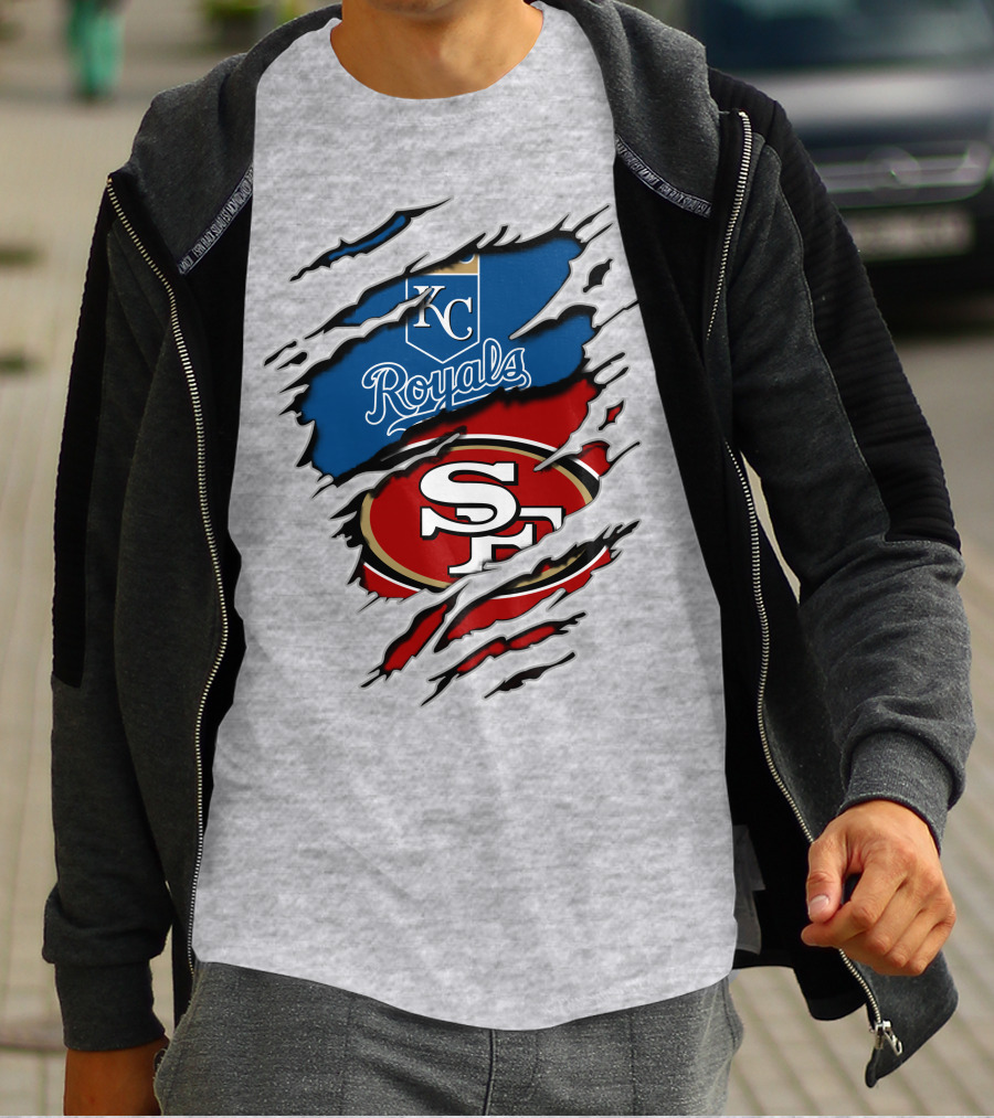 Kc Royals Sf 49ers Logo Mashup T-Shirt