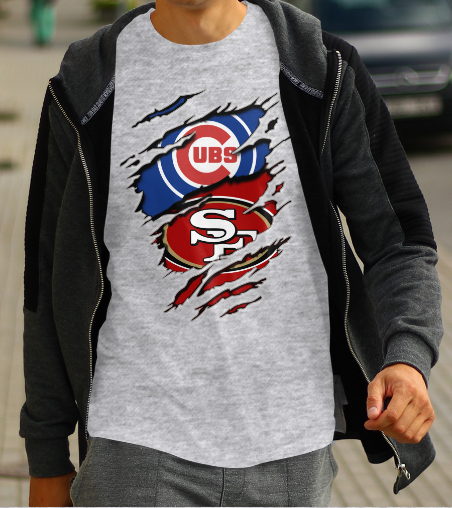 Cubs San Francisco Forty-Niners Torn T-Shirt