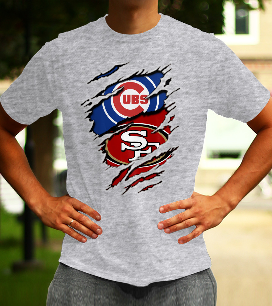 Cubs San Francisco Forty-Niners Torn T-Shirt