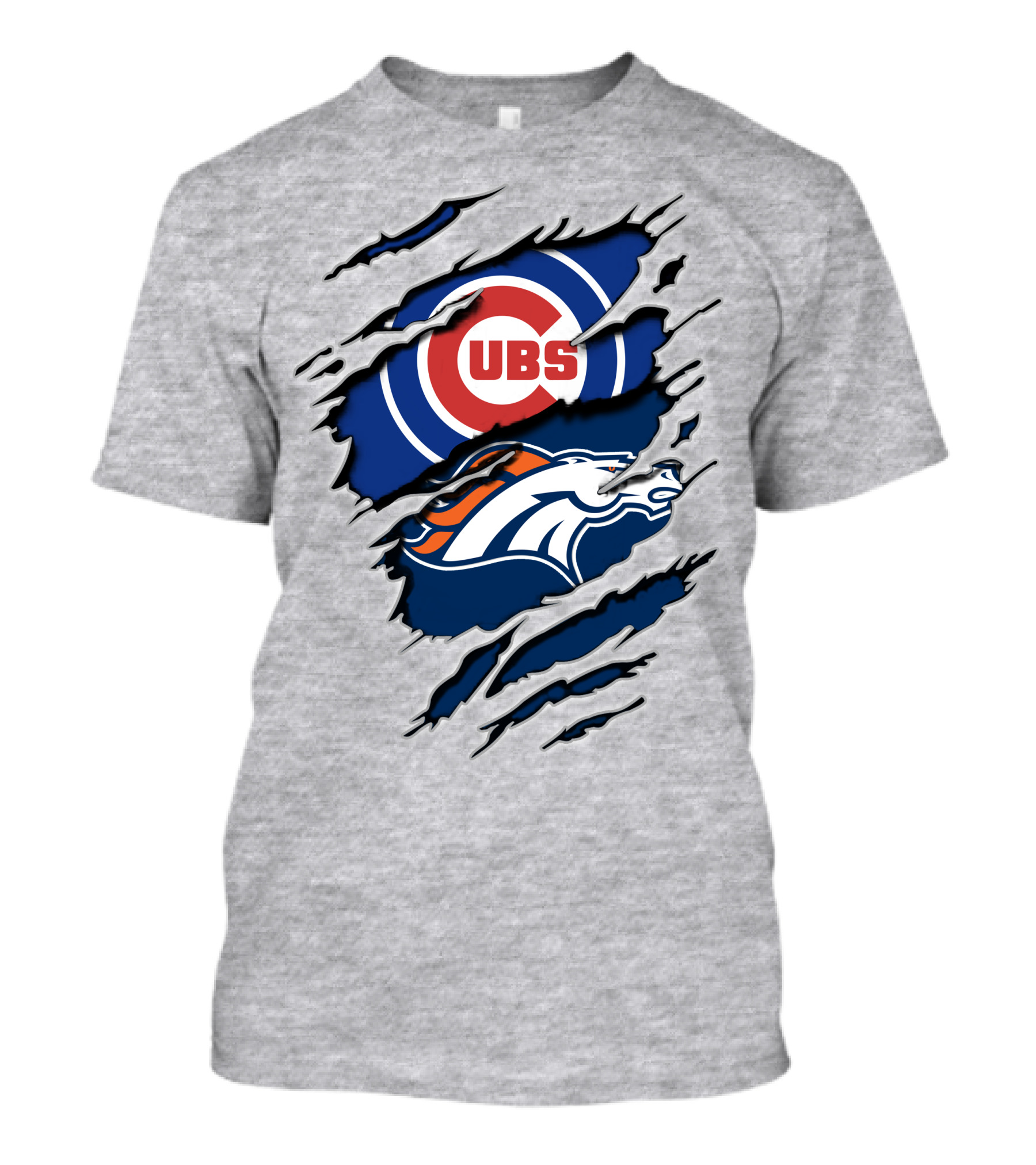 Cubs Broncos Logo Crossover T-Shirt