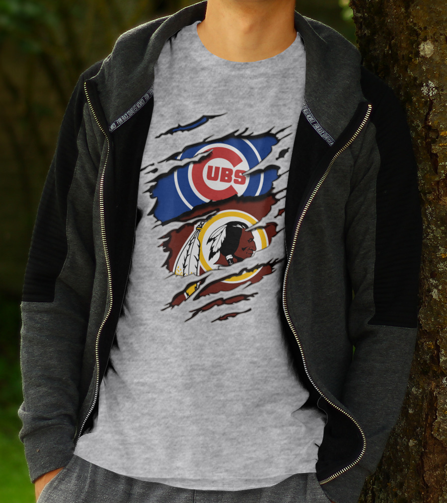 Cubs And Redskins Logos Combined T-Shirt