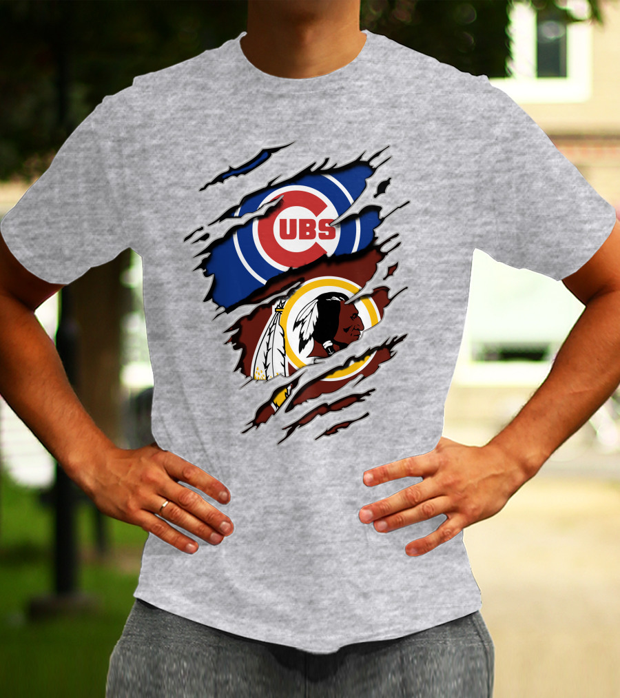 Cubs And Redskins Logos Combined T-Shirt