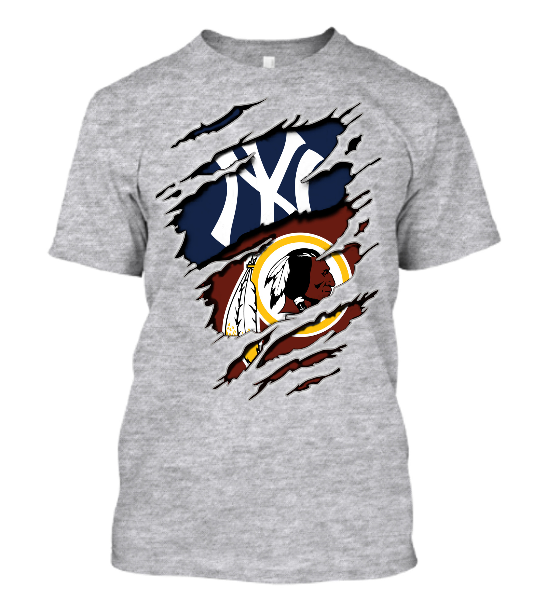 Yankees Redskins Logo Mashup T-Shirt