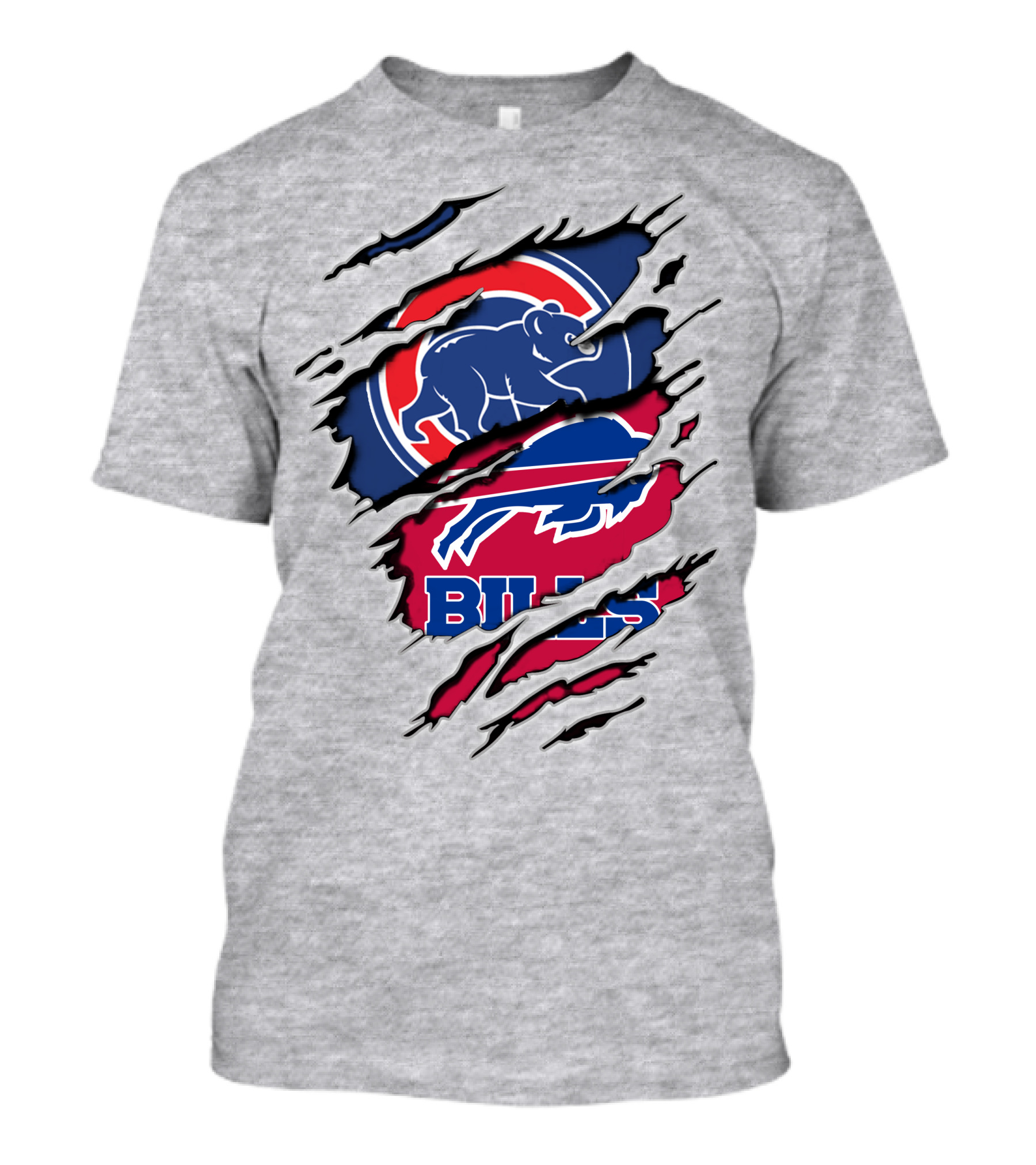 Bills Cubs Buffalo Football Chicago Baseball Crossover T-Shirt
