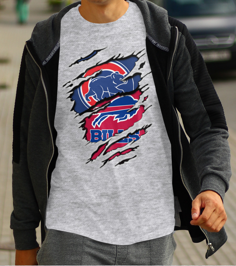Bills Cubs Buffalo Football Chicago Baseball Crossover T-Shirt