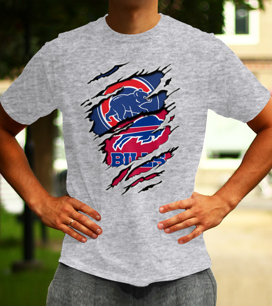 Bills Cubs Buffalo Football Chicago Baseball Crossover T-Shirt