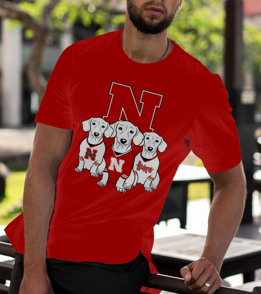 Nebraska Huskers Dachshund T-Shirt