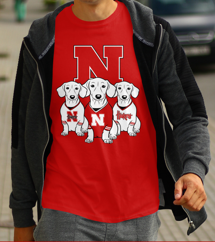 Nebraska Huskers Dachshund T-Shirt