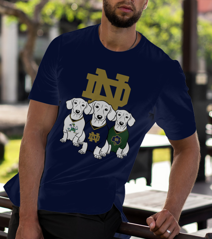 Dachshund Notre Dame Fighting Irish T-Shirt