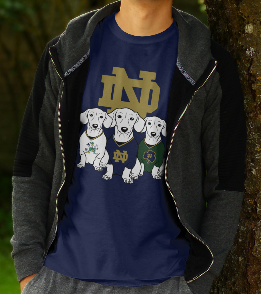 Dachshund Notre Dame Fighting Irish T-Shirt