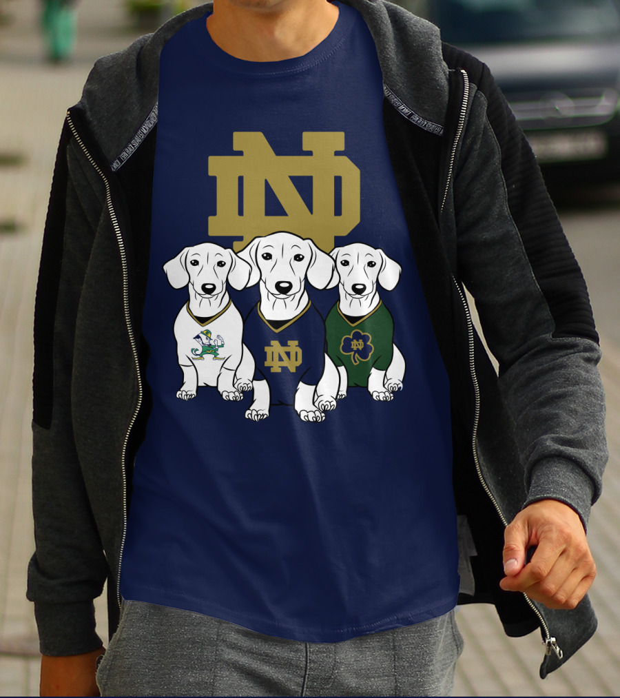 Dachshund Notre Dame Fighting Irish T-Shirt