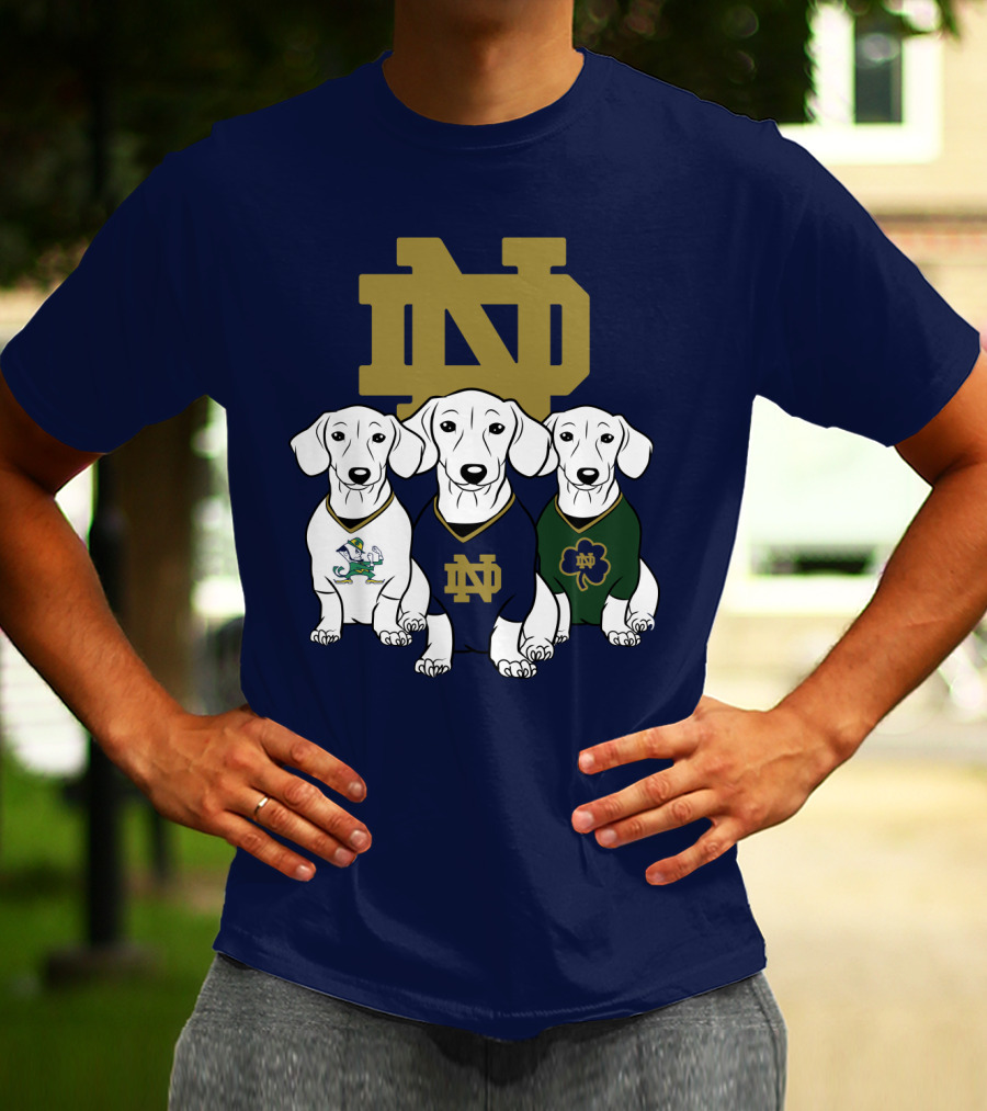 Dachshund Notre Dame Fighting Irish T-Shirt