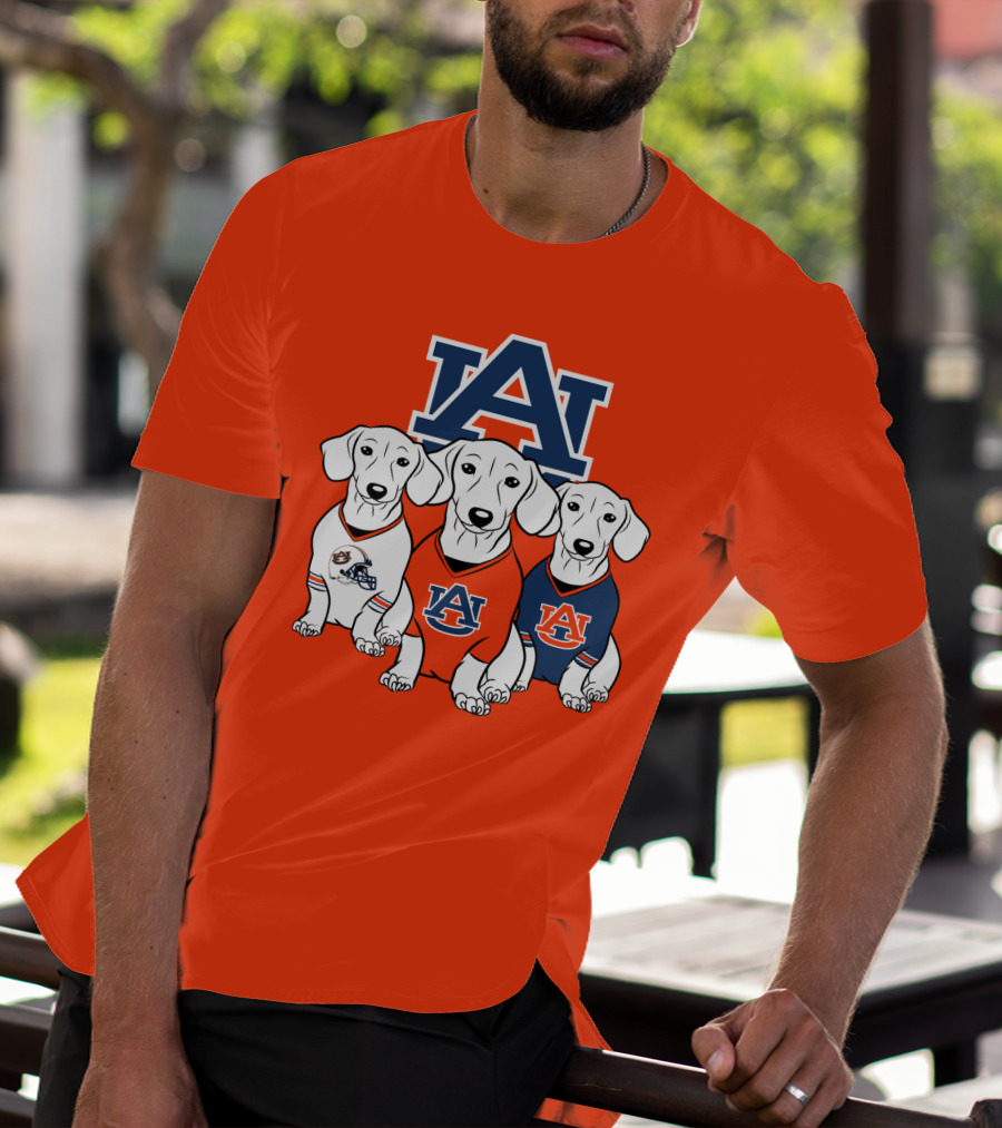 Auburn University Bulldogs Orange And Blue T-Shirt