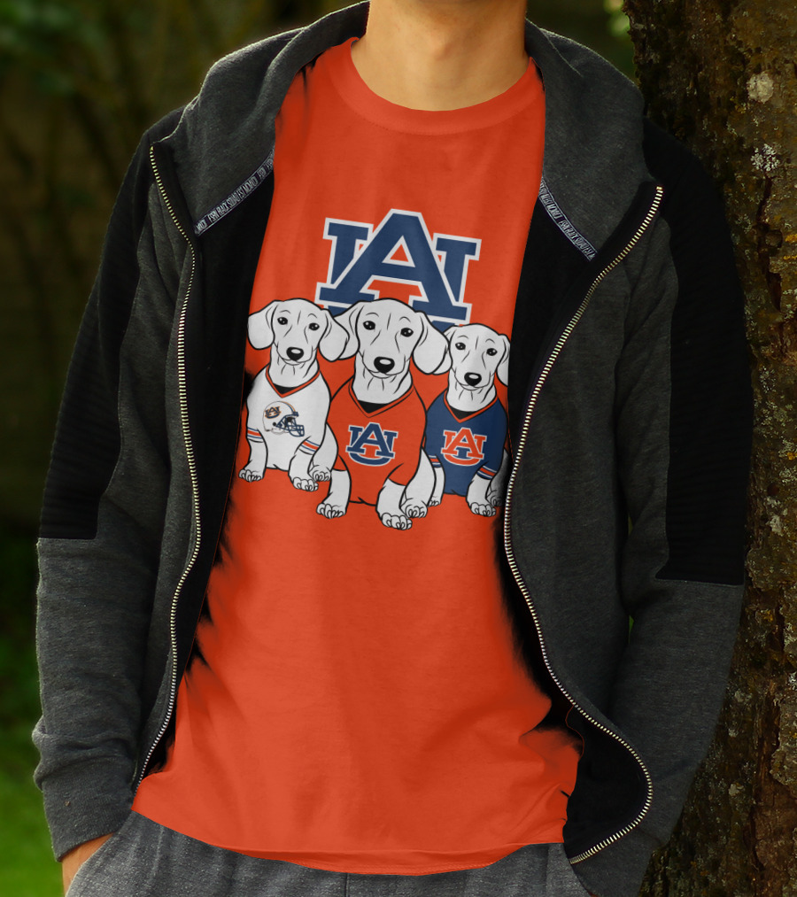 Auburn University Bulldogs Orange And Blue T-Shirt