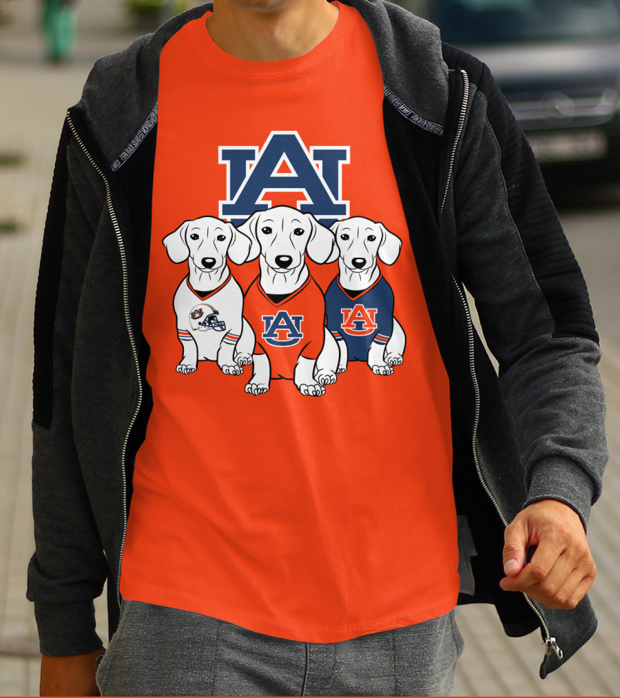Auburn University Bulldogs Orange And Blue T-Shirt
