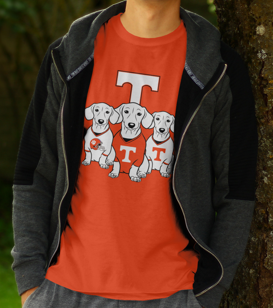 Clemson Tennessee Dog Trio T-Shirt