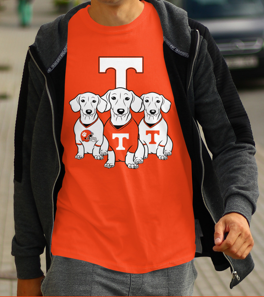 Clemson Tennessee Dog Trio T-Shirt